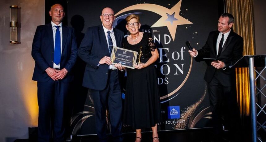 Diane and Byron Chapman, who run Southport Off-Key Choir, were presented with Sefton Diversity and Inclusion Award sponsored by Sefton Council by Sefton Council Chief Executive Phil Porter at The Grand in Southport. Photo by Kevin Brown Photography
