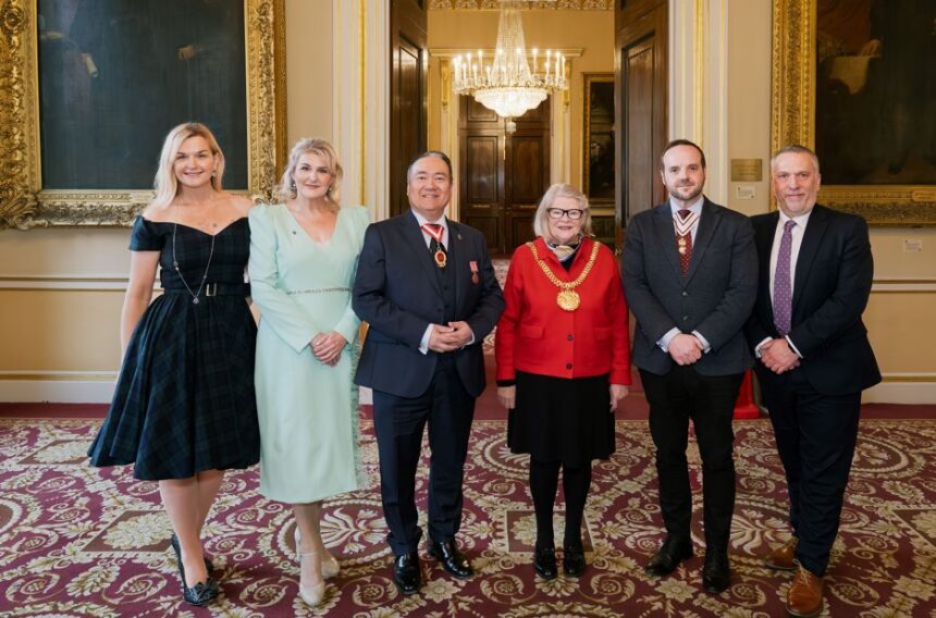 Club Liverpool is a partnership between Liverpool Convention Bureau and ACC Liverpool, soon to be known as the Liverpool Experience Campus. From left: Natalie Reeves-Billing, Guest of High Sheriff of Merseyside, High Sheriff of Merseyside, Billy Hui, His Majesty's Lord Lieutenant of Merseyside, Peter Oliver OBE