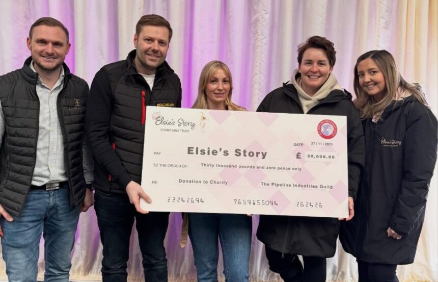 Pipeline Industries Guild Northern Branch raised funds for Elsie's Story at their 60th Annual Dinner in Manchester