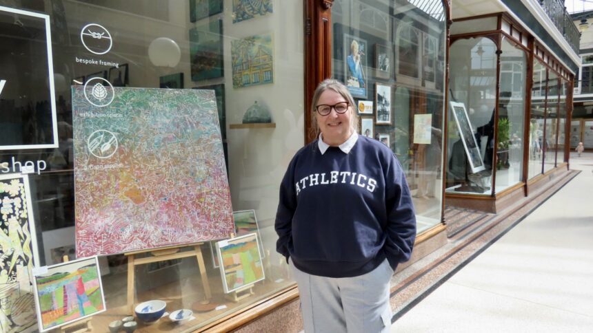 Deborah Flynn the owner of Gallery More in Wayfarers Arcade in Southport. Photo by Andrew Brown Stand Up For Southport