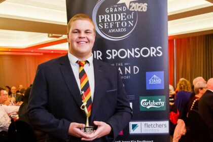 Hendro Hattingh, a pupil at Scarisbrick Hall School, a player for Southport Rugby Club and a Sale Sharks Academy player who has been selected for the England U18 Mens Rugby Union squad, has won the Sefton Young Sportsperson Of The Year Award sponsored by Merseyrail at the Grand Pride Of Sefton Awards. Photo by Kevin Brown Photography