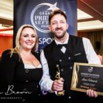 Liam Howard won the Sefton Courage Award sponsored by EFT Group at the 2026 Grand Pride Of Sefton Awards. The award was presented by EFT Group HR Director Kyla Watts. Photo by Kevin Brown Photography