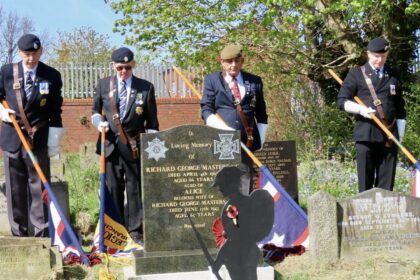 Veterans and family members supported the Annual Commemoration Service for Southport Victoria Cross winner Private Richard George Masters at St Cuthberts Church in Churchtown in Southport. Photo by Andrew Brown Stand Up For Southport