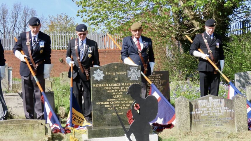 Veterans and family members supported the Annual Commemoration Service for Southport Victoria Cross winner Private Richard George Masters at St Cuthberts Church in Churchtown in Southport. Photo by Andrew Brown Stand Up For Southport