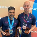 Sergio Aguiar and David Stancombe completed the London Marathon
