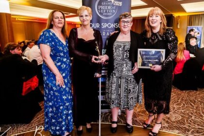 The Southport Hookers have won the Sefton Arts Award sponsored by Fitton Estates at the 2026 Grand Pride Of Sefton Awards at The Grand Southport. Photo by Kevin Brown Photography