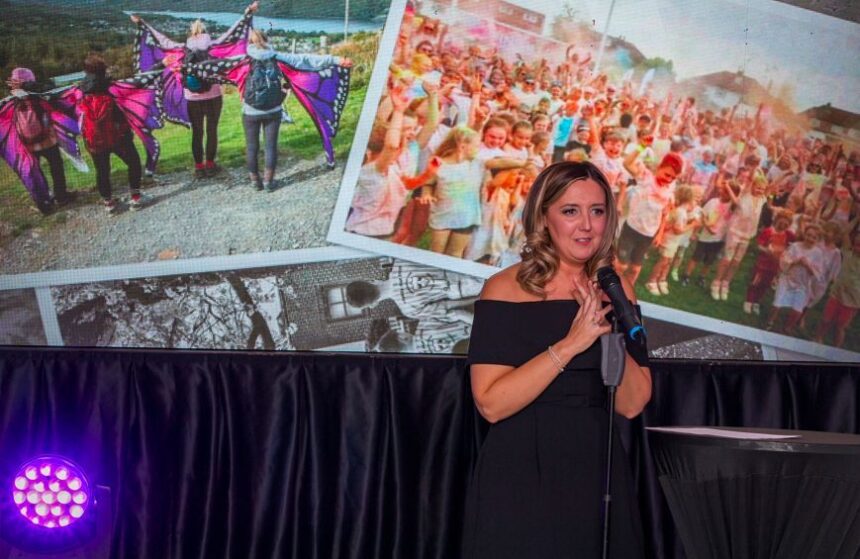 Guests enjoy the first Southport Charity Ball at Southport and Birkdale Sports Club raising funds for Elsie's Story and Southport Soup Kitchen. Jenni Stancombe speaks. Photo by Angus Matheson owner of Matheson and Wainwright Photography