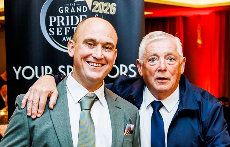 Christopher Duckworth of Bootle Bucks FC (left) has been recognised as a Finalist in the Sefton Diversity and Inclusion Award sponsored by Sefton Council in the 2026 Grand Pride Of Sefton Awards. Photo by Kevin Brown Photography