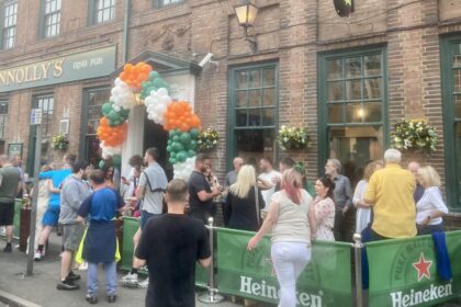Connolly's Irish pub in Southport celebrates opening day in May 2024. Photo by Andrew Brown Stand Up For Southport