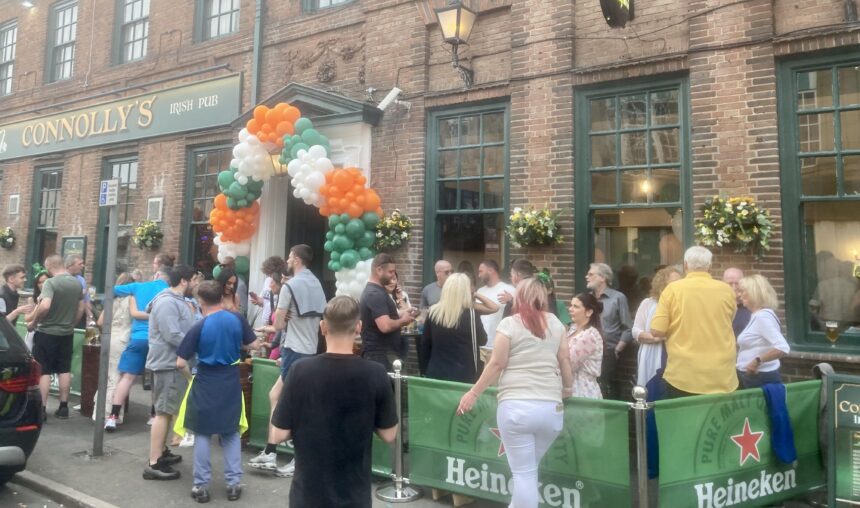 Connolly's Irish pub in Southport celebrates opening day in May 2024. Photo by Andrew Brown Stand Up For Southport