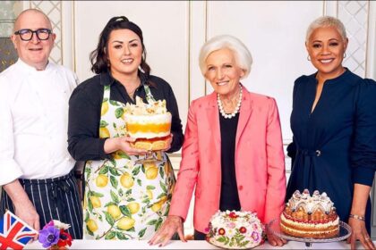 Jemma Melvin (second left) won the Platinum Pudding competition on BBC One