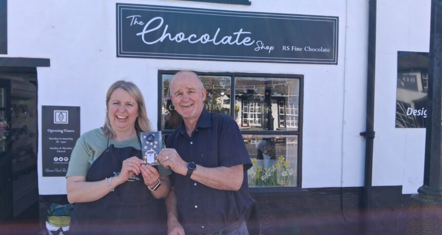 Jo Swinden and Simon Shrouder at The Chocolate Shop in Churchtown in Southport