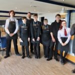 Southport College offers a range of T Level courses. Studenrts at Cluds restaurant. Photo by Andrew Brown Stand Up For Southport
