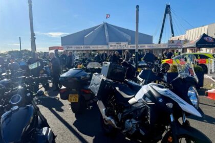 Bikers support the Bike Meet at The Carousel in Southport for Queenscourt Hospice. Photo by Steve Haw