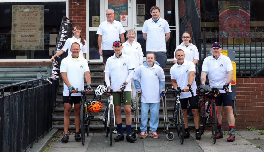Ricky Webb has set off on a fundraising cycle ride of over 200 miles to support the dementia cafe in Southport. Photo by Michelle Foster