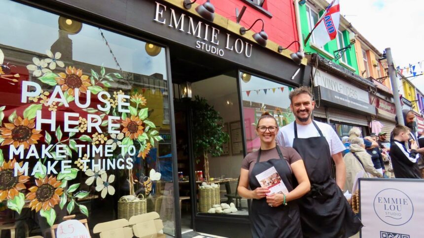 The new Emmie Lou Studio is opening on Wesley Street in Southport town centre owned by Emma Lloyd. Emma and David Lloyd. Photo by Andrew Brown Stand Up For Southport