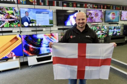 Smiths TV Managing Director Mark Wright is running a promotion called England Score You Score!during the 2026 World Cup. Photo by Andrew Brown Stand Up For Southport