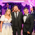 Guests came together to raise over £17,000 at Alice's WonderDance Gala in Southport. Sergio and Alexandra Aguiar with Ray Quinn. Photo by Ian Lawson Photography