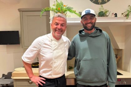 Southport chef Chris Stead the owner of The Ready Steady Chef has enjoyed The 154th Open Golf tournament at Royal Birkdale where he cooked for golfers including Scottie Scheffler (pictured)