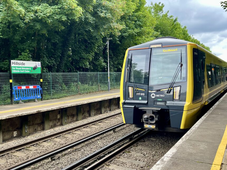 A Merseyrail train at HillsideTrain Station in Southport. Photo by Andrew Brown Stand Up For Southport