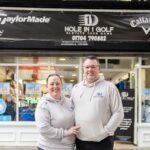 The Hole In 1 Golf shop on Lord Street in Southport, owned by Glyn and Lisa Richards and son, Max, is all set for The 154th Open Golf Championship coming to Southport. Photo by Bertie Cunningham Southport BID