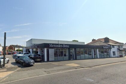 The former Mertcedes-Benz car showroom on Liverpool Road in Birkdale in Southport. Photo by Google Instant Street View
