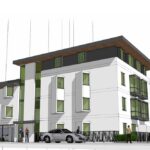 An artist's impression of how the new residential apartments would look on the former Oldfield's site at 2A Queens Road in Southport. Image by FOB Architecture on behalf of L&C Developments
