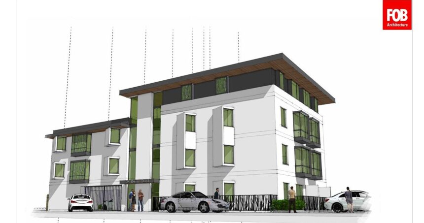 An artist's impression of how the new residential apartments would look on the former Oldfield's site at 2A Queens Road in Southport. Image by FOB Architecture on behalf of L&C Developments