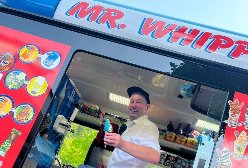 Queenscourt Hospice has praised Southport's Mr Whippy Peter Croome for cheering up patients, visitors, volunteers and staff
