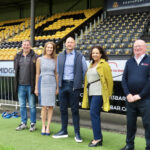 Michelle and Mark Foster (Bear Roofing Ltd), Bhagavi Podichetty (Podichetty Financial Planning), Scott Blundell (Southport FC) and Chris Harding (Birkdale Insurance) at Sandgrounders Business Club at Southport Football Club. Photo by Andrew Brown Stand Up For Southport