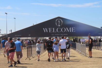 Spectators arrive to enjoy The Open Golf at Royal Birkdale in Southport. Photo by Andrew Brown Stand Up For Southport
