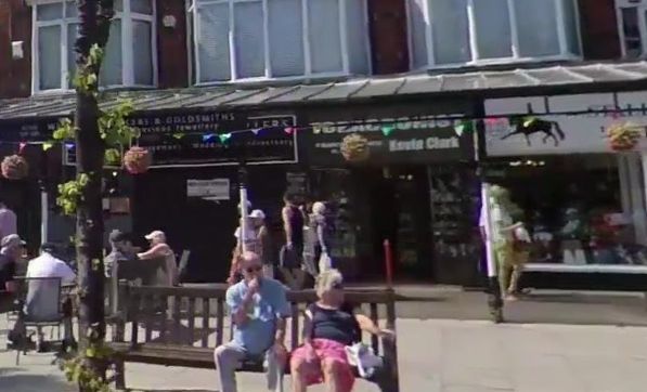 Kevin Clark Tobacconist on Lord Street in Southport. Photo by Google Instant Street View