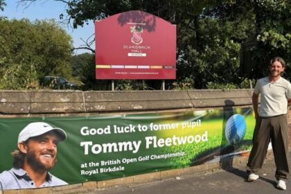 Tommy Fleetwood returned to his former school, Scarisbrick Hall, School near Southport, ahead of The 154th Open Golf Championship at Royal Birkdale. Photo by The R&A