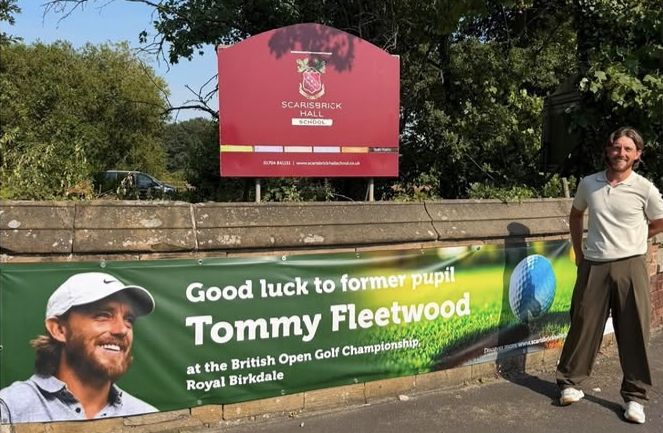 Tommy Fleetwood returned to his former school, Scarisbrick Hall, School near Southport, ahead of The 154th Open Golf Championship at Royal Birkdale. Photo by The R&A
