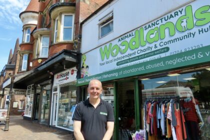 The Woodlands Animal Sanctuary community hub is operating on Eastbank Street in Southport. Retail assistant Marc Lewis. Photo by Andrew Brown Stand Up For Southport
