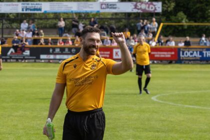 Players include: This City Is Ours star James Nelson-Joyce at the Southport FC Charity match. Photo by Zack Downey