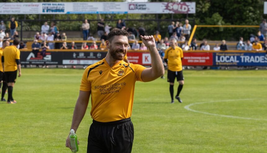 Players include: This City Is Ours star James Nelson-Joyce at the Southport FC Charity match. Photo by Zack Downey