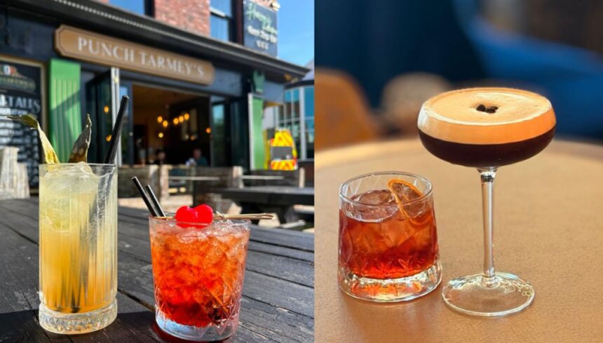 Cocktails at Punch Tarmey's Irish pub and The Grand on Lord Street in Southport