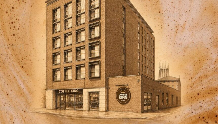 An artist's impression of the new Coffee King premium café on Myrtle Street in Liverpool city centre