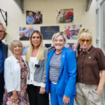 A garden created from a family's simple act of kindness has officially opened at Dovehaven House in Southport. Marian's family, Ashley Dalton MP, & Home Manager Laura Cowen. Photo by Andrew Brown Stand Up For Southport
