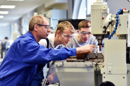 Young people learning in the workplace through the Elevate Education Business Partnership's (EBP) work experience programme