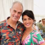 Kelly Bond with chef Phil Vickery at Southport Flower Show