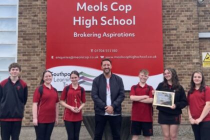 Liam Howard, who won the Sefton Courage Award sponsored by EFT Group at the Grand Pride Of Sefton Awards, spoke to pupils at Meols Cop High School in Southport