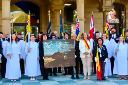 The Battle Of Mons commemoration in Southport. Photo by Andrew Brown Stand Up For Southport