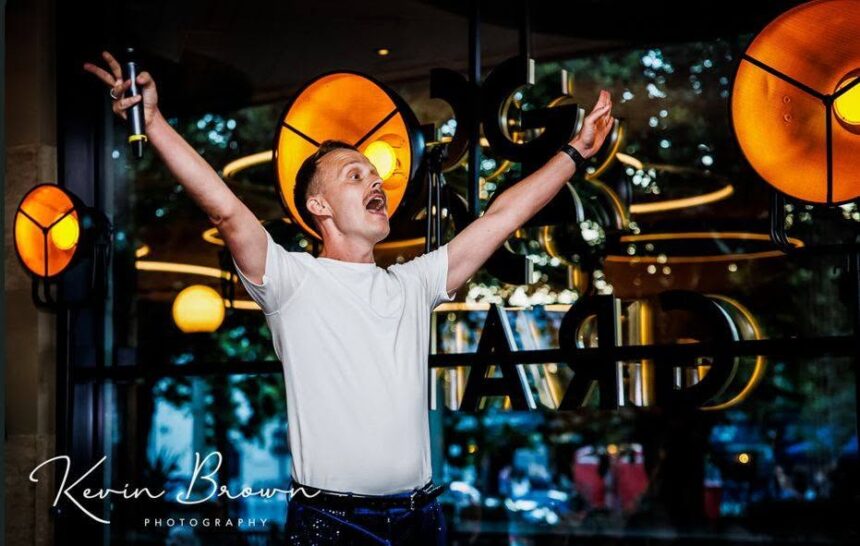 Guests enjoyed the Save Queenscourt night at The Grand in Southport raising funds for Queenscourt Hospice. Britain's Got Talent star Andrew Curphey. Photo by Kevin Brown Photography