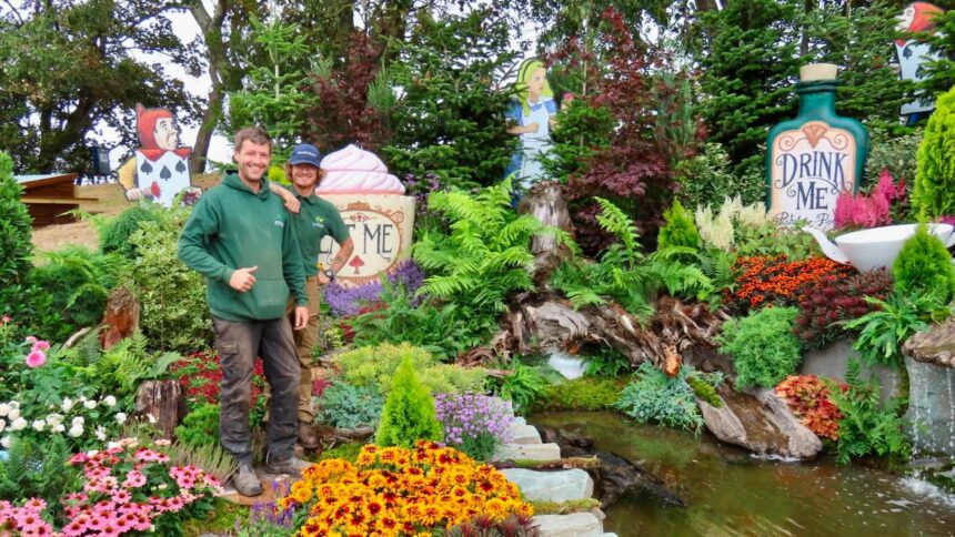 The Schools Design-A-Garden creation at Southport Flower Show submitted by Molly Goldsmith from Great Sankey Primary School in Warrington and completed by James Comish Landscape and Horticulture and Anthony Major. Photo by Andrew Brown Stand Up For Southport