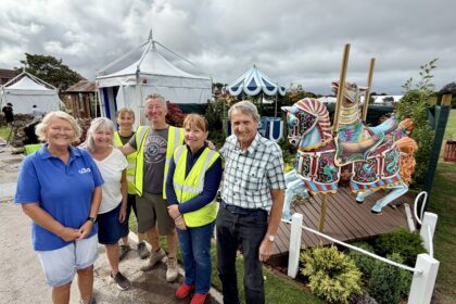 Southport U3A has created a fairground themed show garden at Southport Flower Show. Photo by Andrew Brown Stand Up For Southport