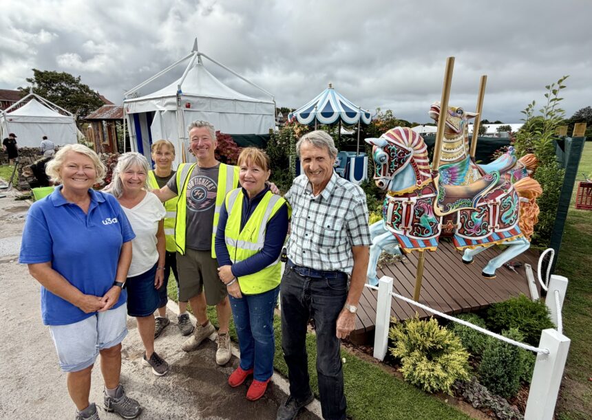 Southport U3A has created a fairground themed show garden at Southport Flower Show. Photo by Andrew Brown Stand Up For Southport