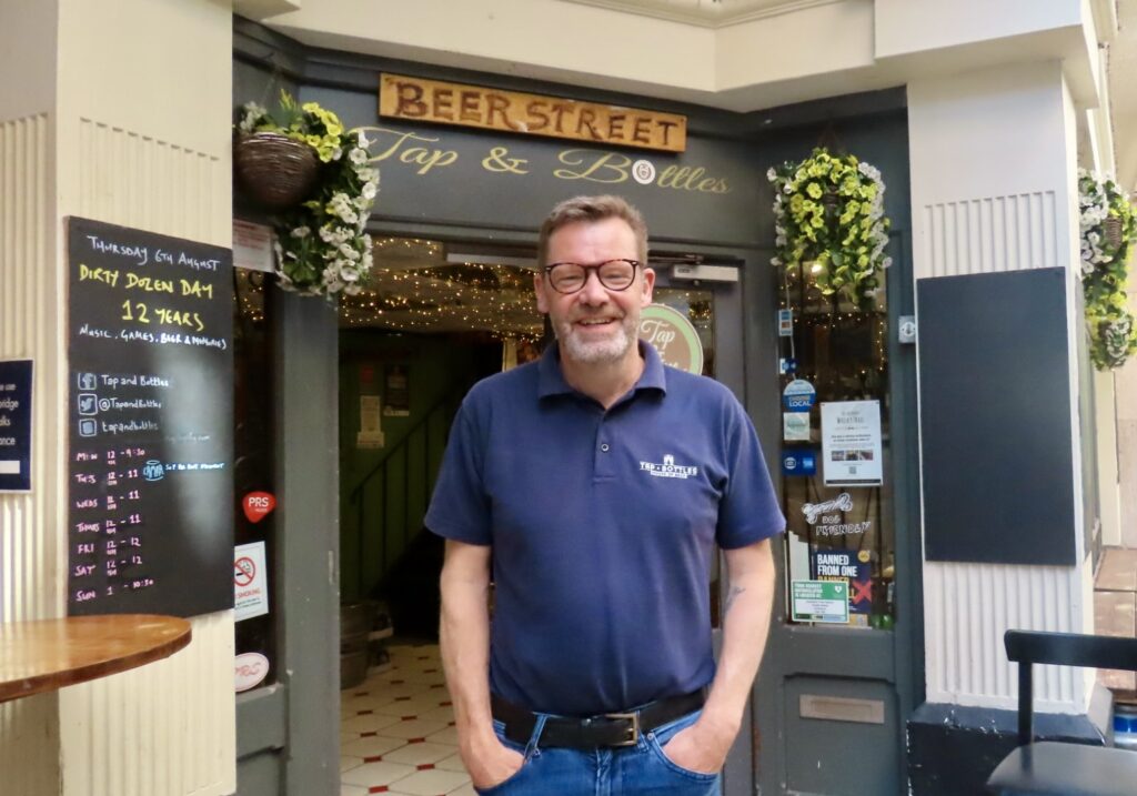 Tap and Bottles in Southport owned by Julian Burgess is celebrating its 12th birthday. Photo by Andrew Brown Stand Up For Southport