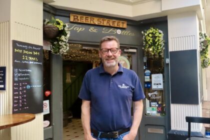 Tap and Bottles in Southport owned by Julian Burgess is celebrating its 12th birthday. Photo by Andrew Brown Stand Up For Southport